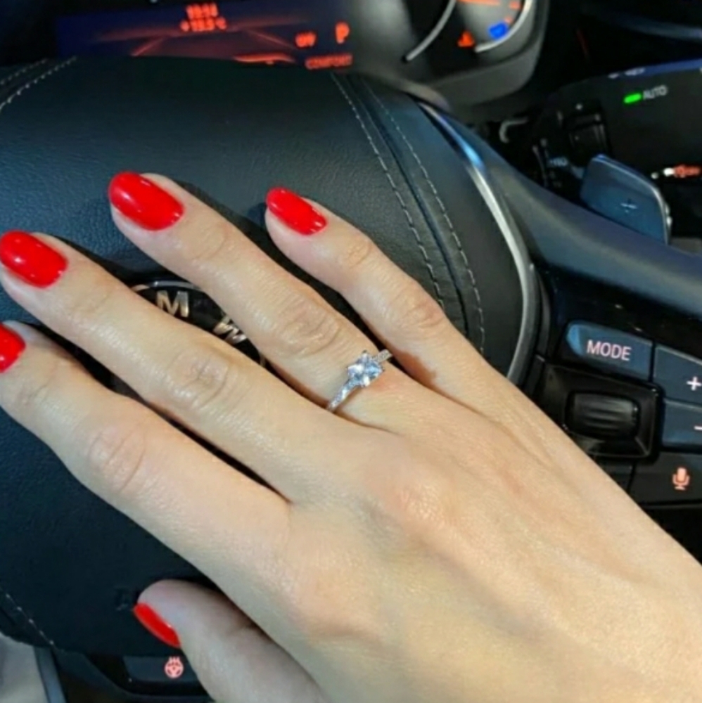 Princess Cut Silver Ring - Picture 5 of 5